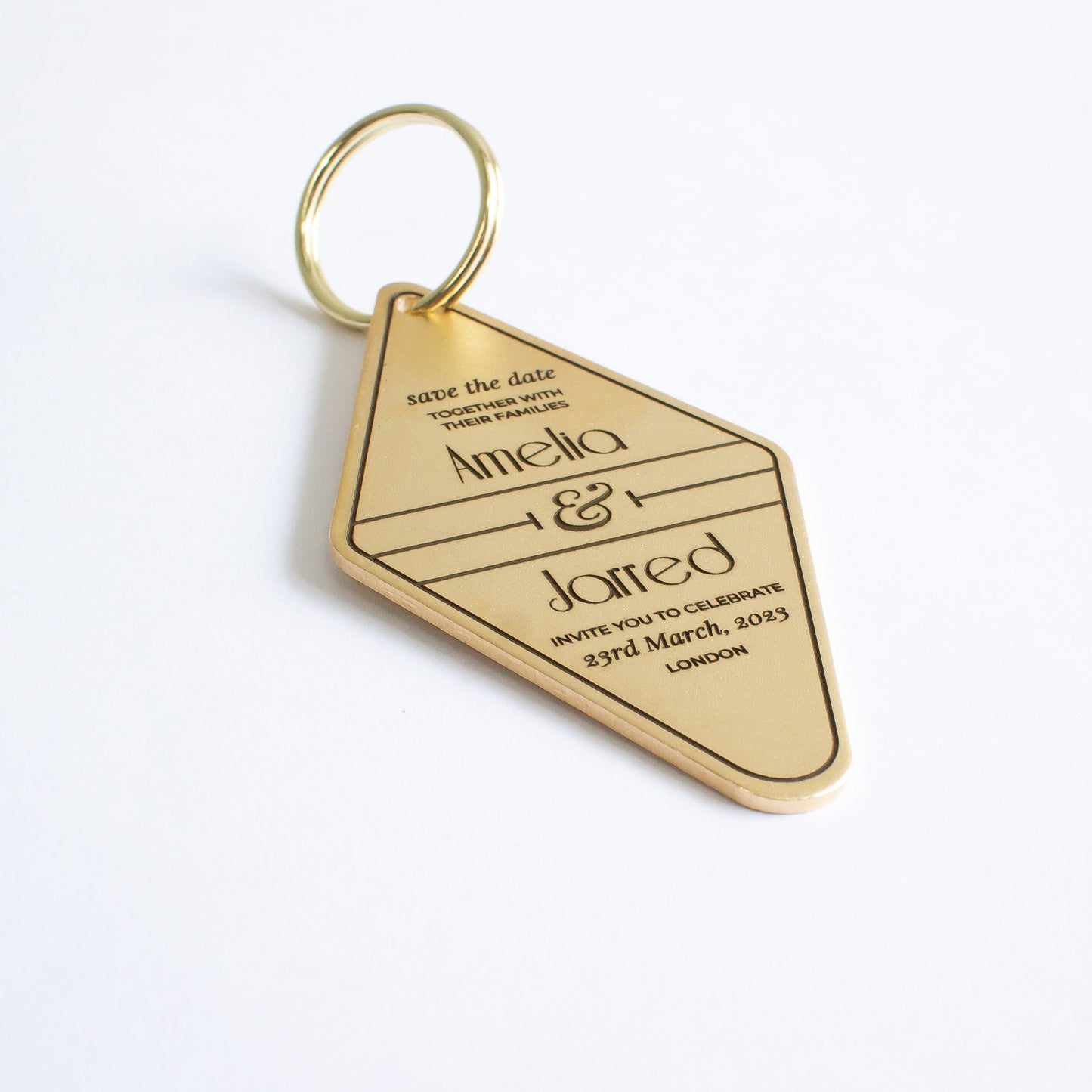 Personalized Gatsby 1920s Wedding Keychain