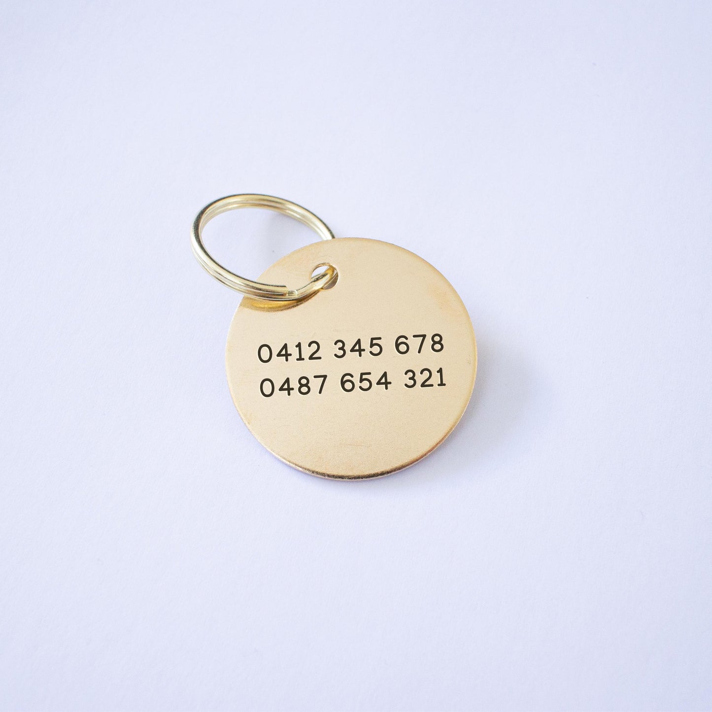 Personalized Brass Heart Dog Tag
