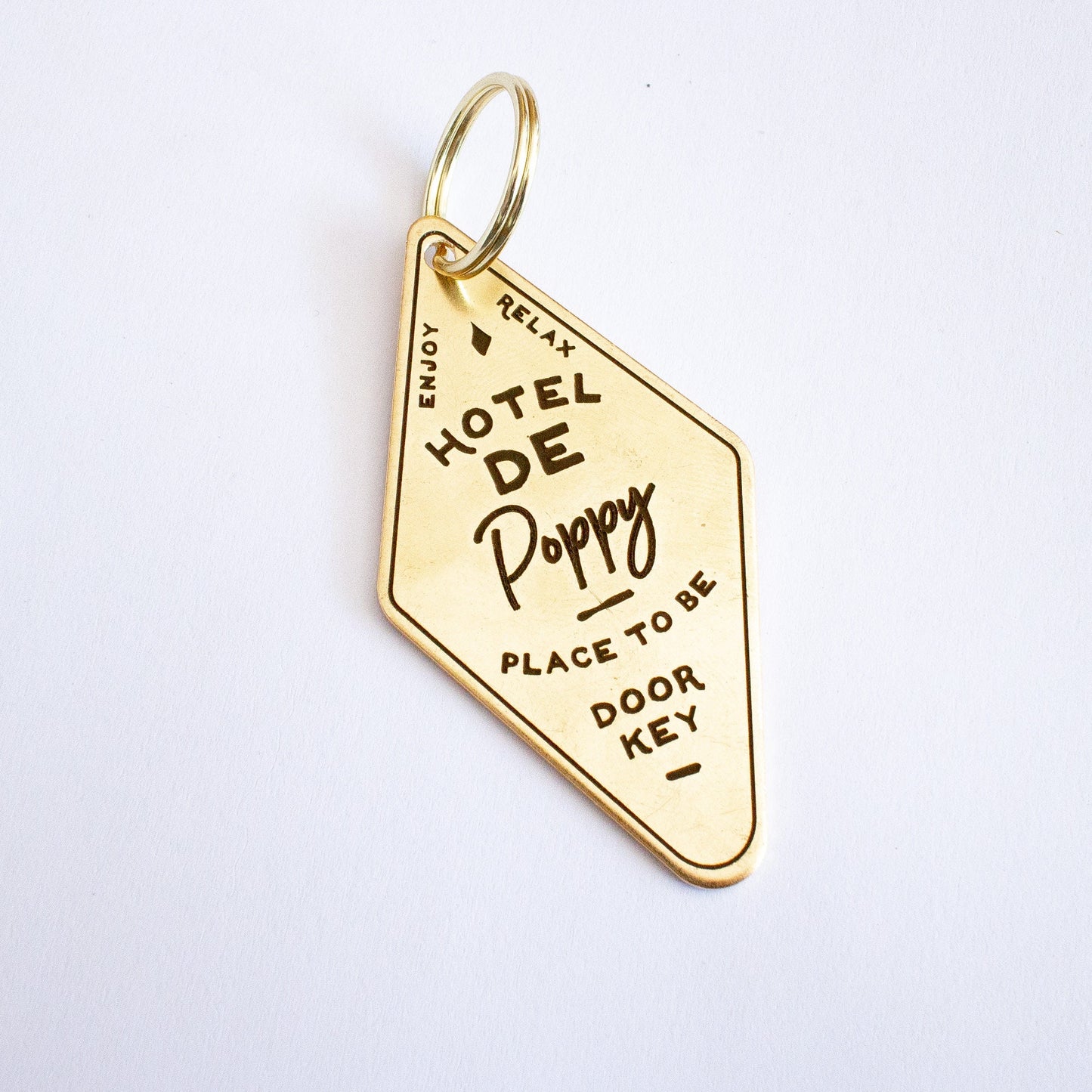 Personalised Vintage Hotel Keychain