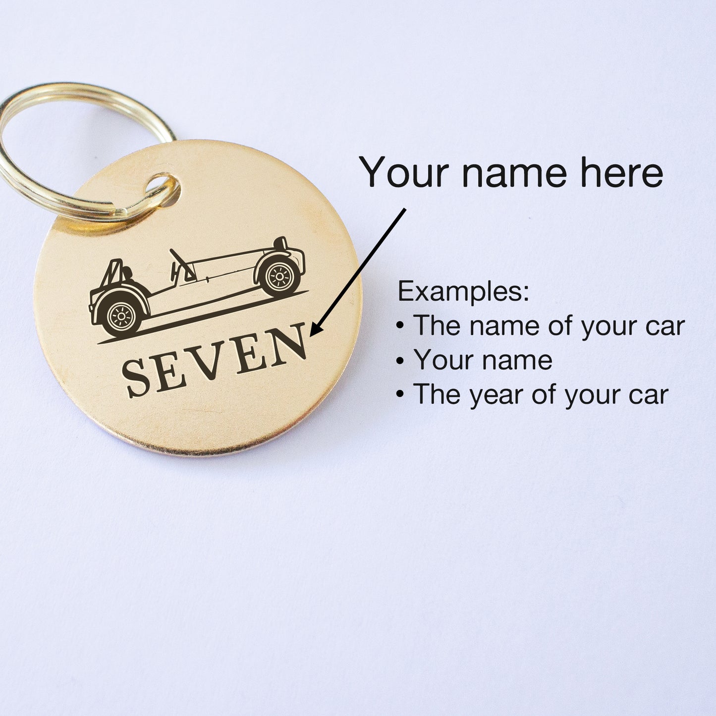 Personalised Caterham Seven Key Ring