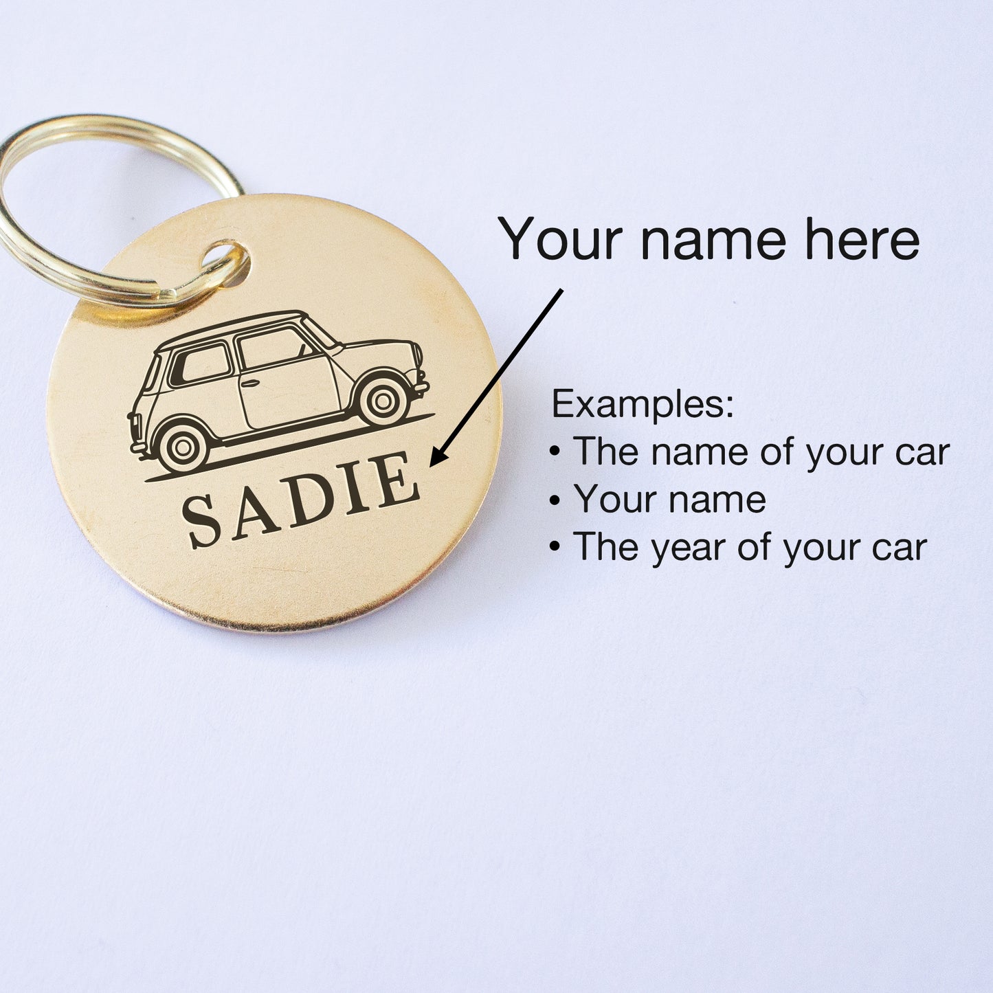 Personalised Mini Cooper Key Ring