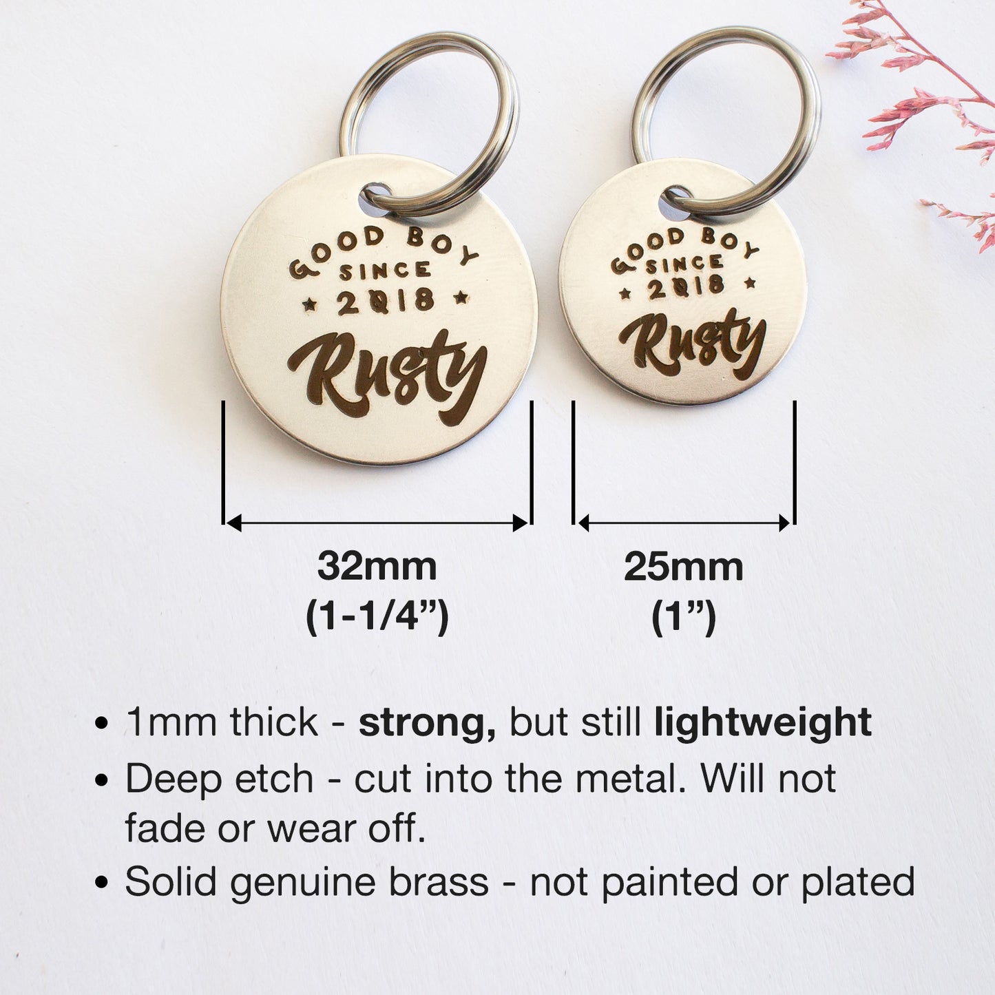 Personalised Silver 'Good Boy' Design Animal ID Tag