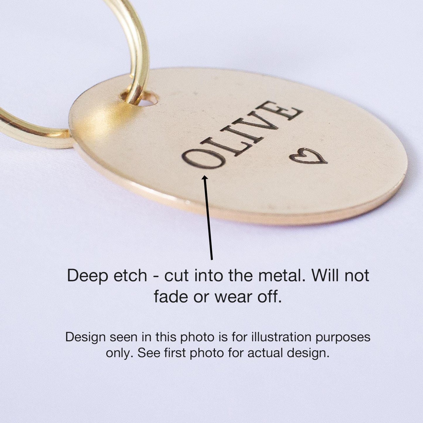 Personalized Brass Shooting Star Dog Tag