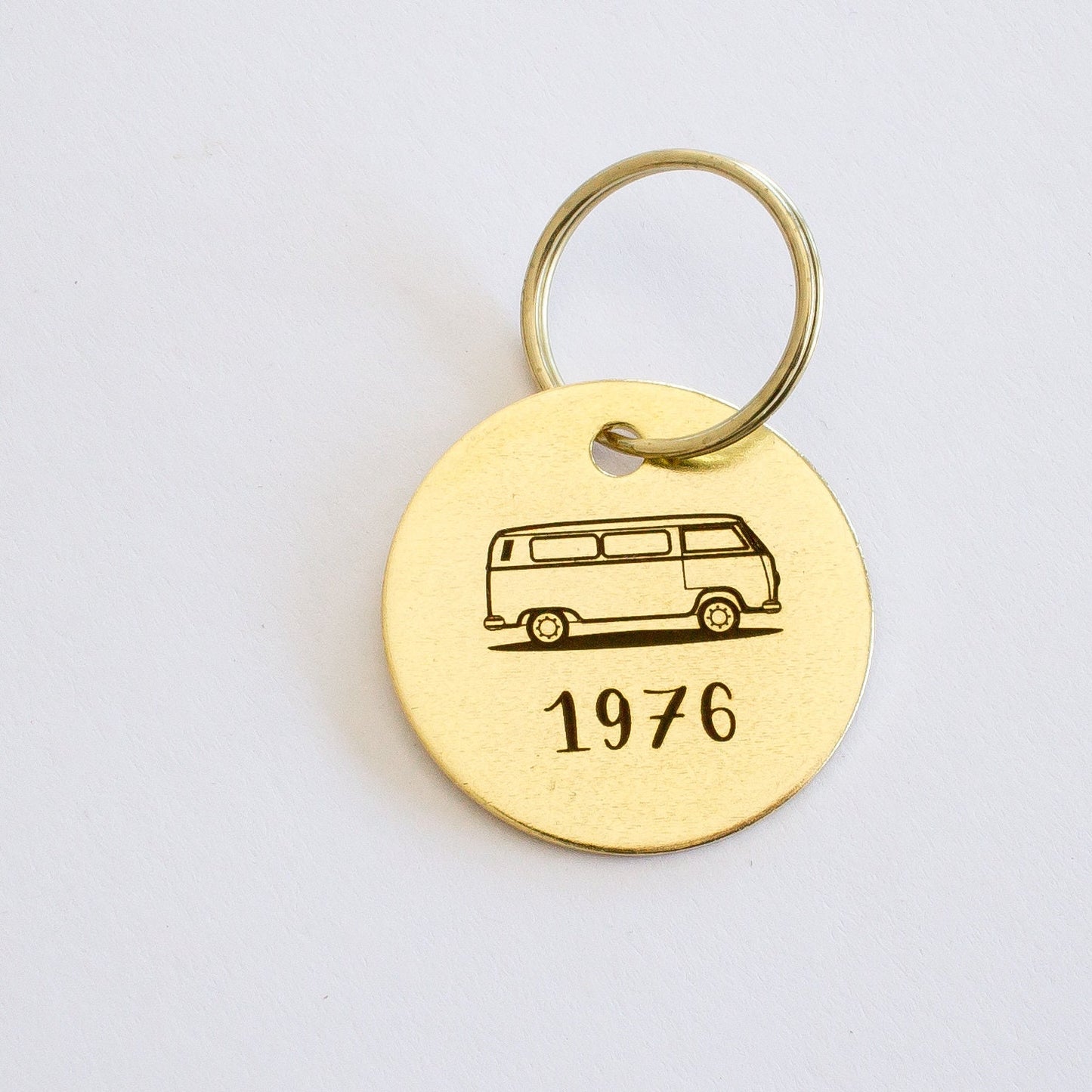 Personalised Kombi Bay Window Camper Key Ring