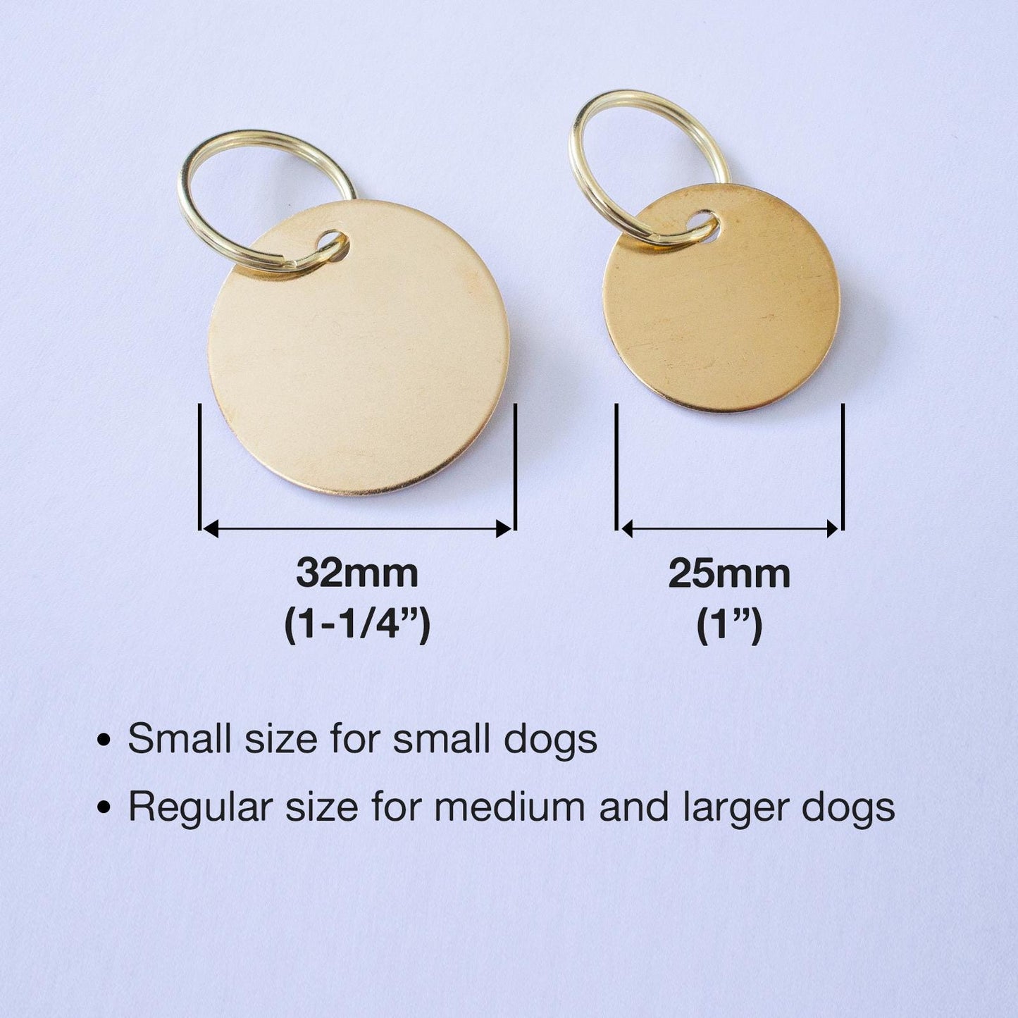 Personalised Brass Classic Animal ID Tag