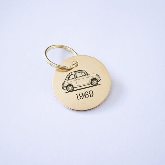 Personalised Fiat 500 Key Ring